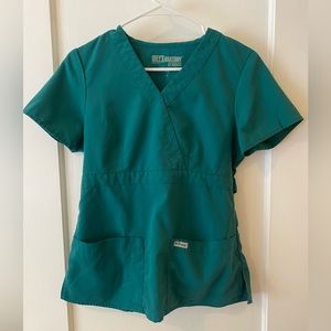 Emerald green grey’s anatomy scrub top